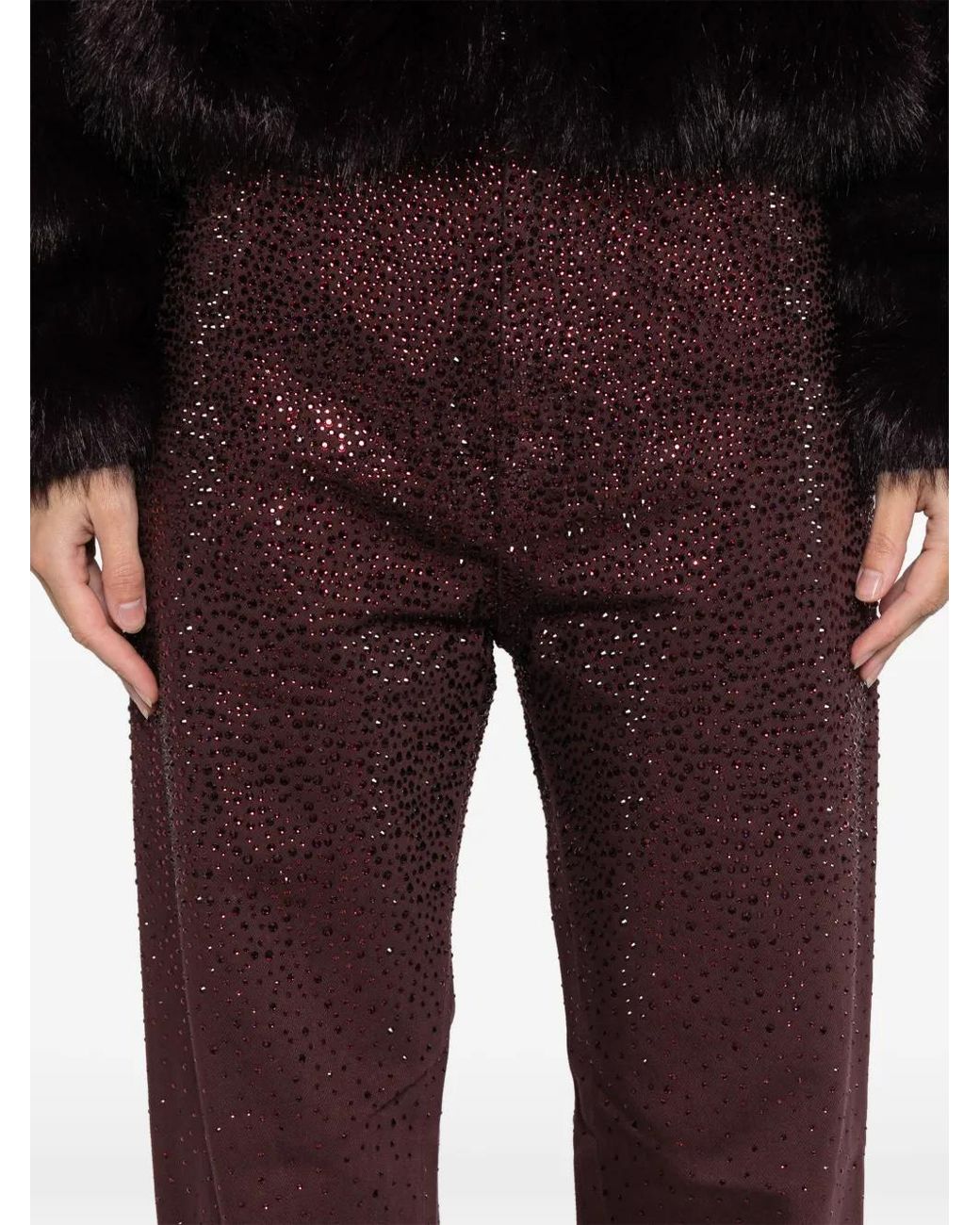 Golden Goose Deluxe Brand Red Sequin-Embellished Jeans