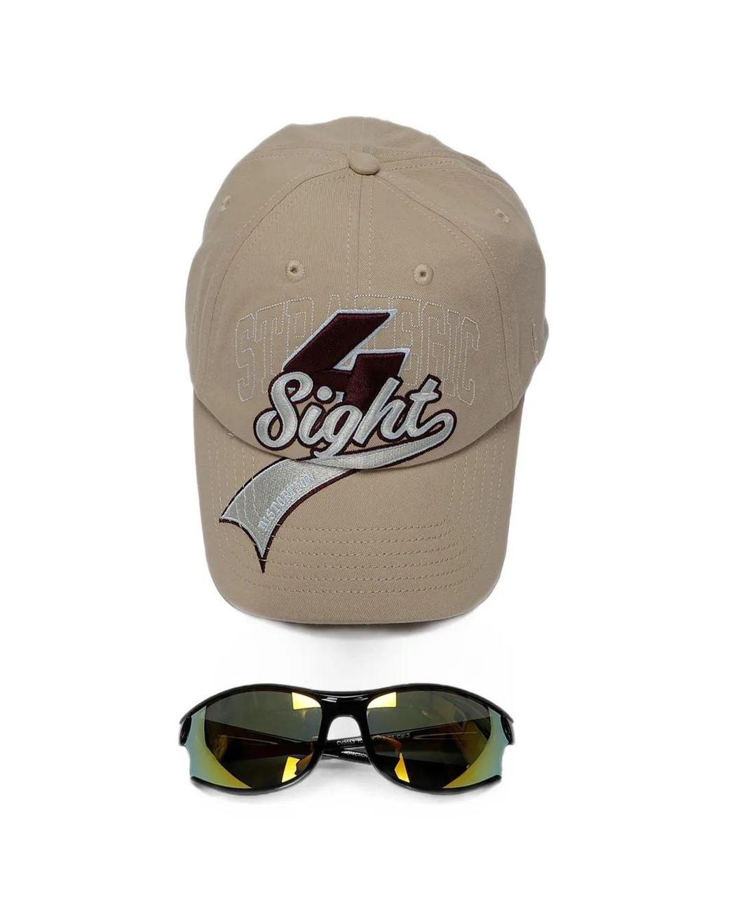 Kap Company White Lot De Deux Vision Composé De Lunettes De Soleil Et D'Une Casquette Brodée