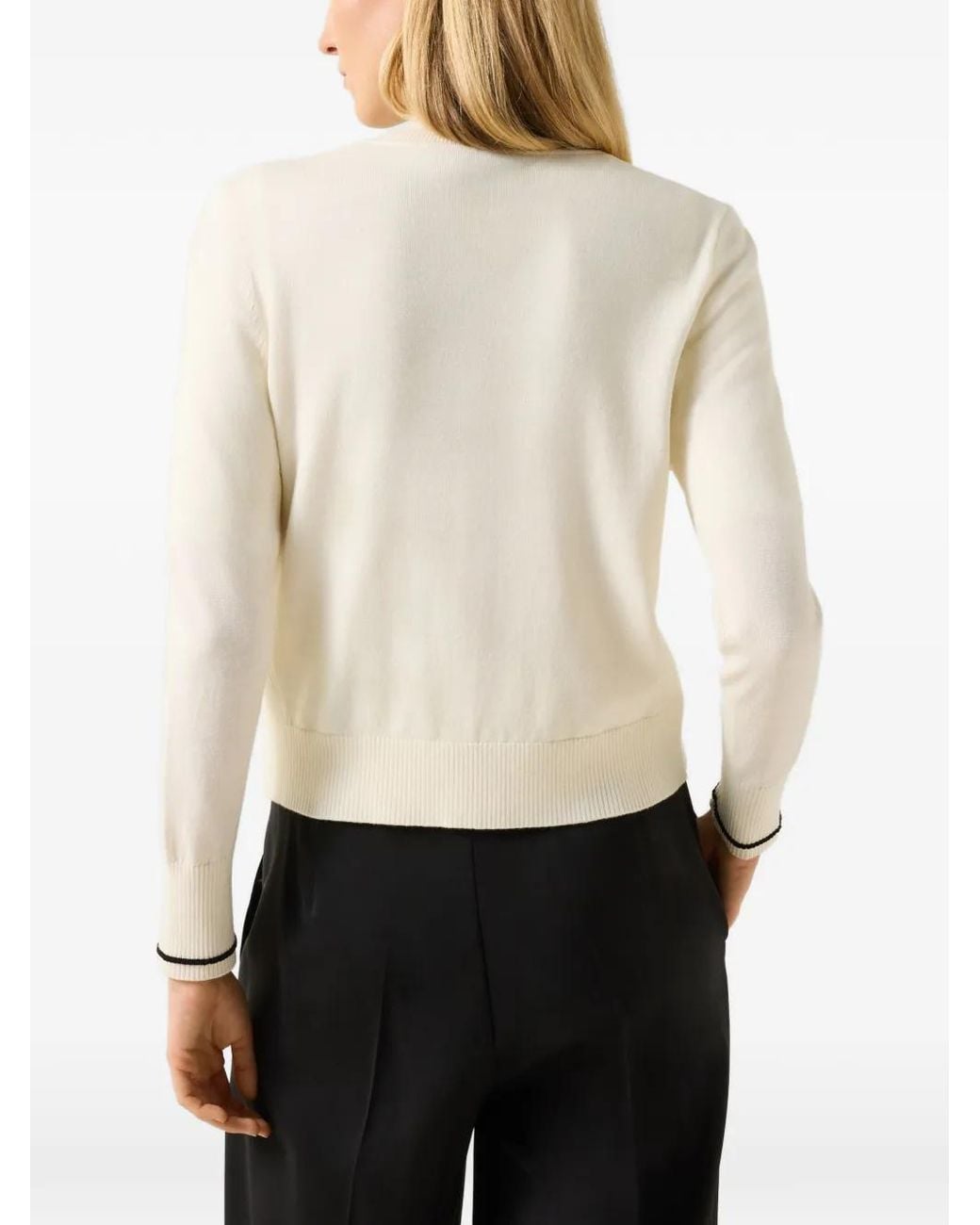Bogner White Azou Button-Up Cardigan