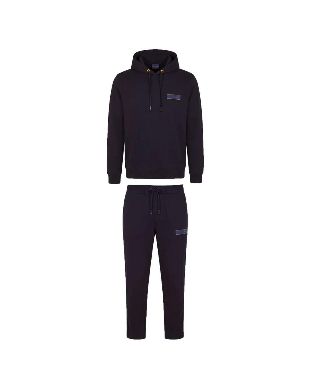 Paul & Shark Blue Logo-Patch Jumpsuit for men