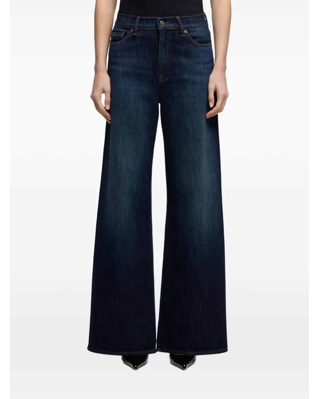 7 For All Mankind Blue Lotta Tailorless Denim Jeans