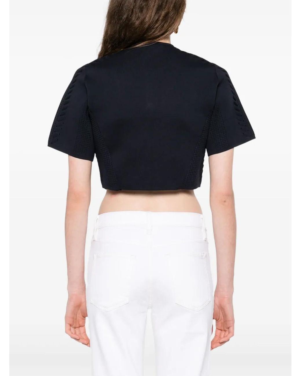 Maje Blue Cropped Cardigan
