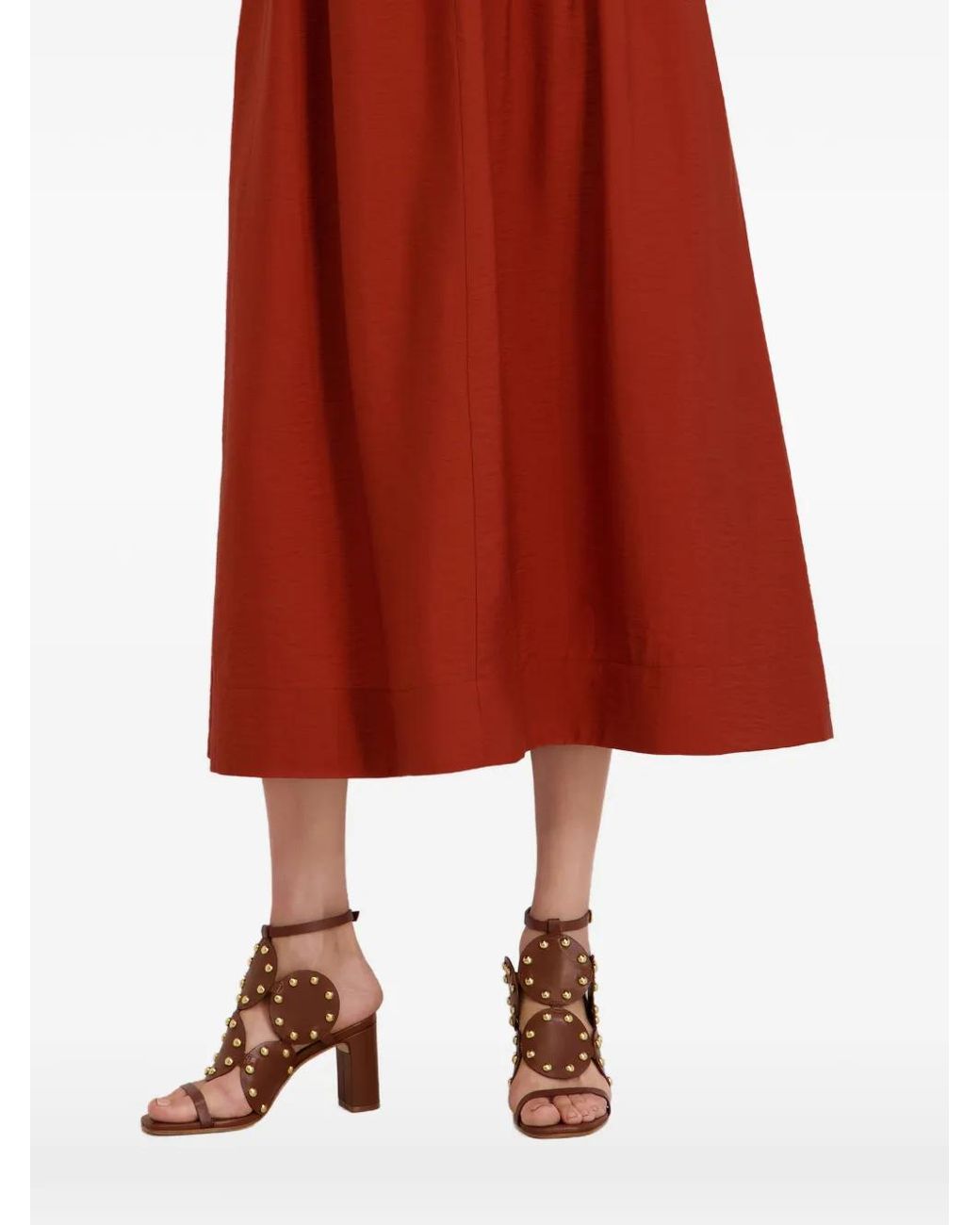 Bernardo Brown New Moon Studded Heeled Sandals