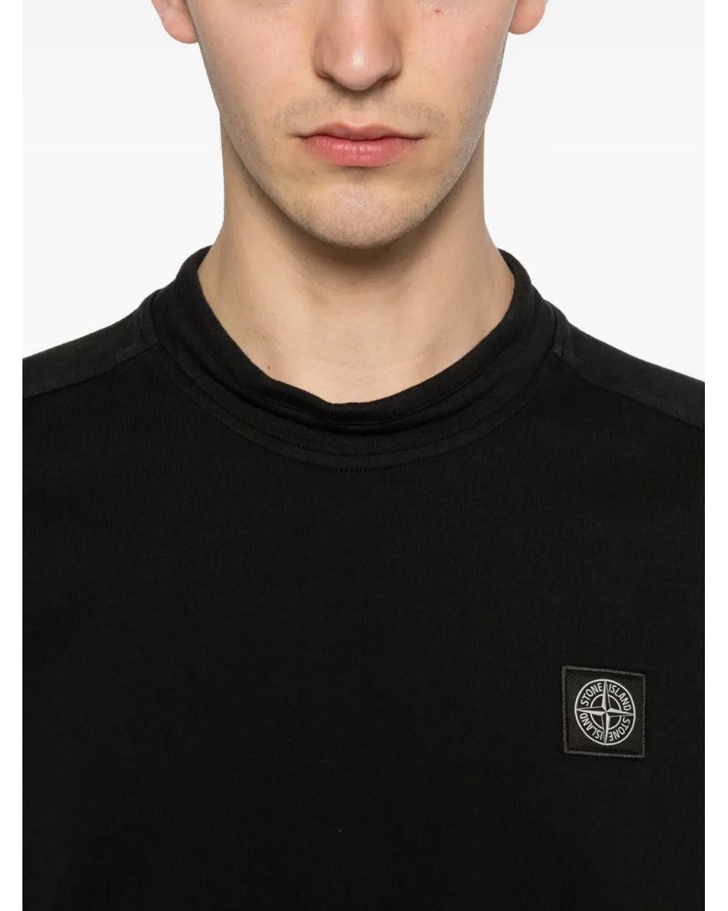 Stone Island Black 6100029 Heavy Organic Cotton Jersey T-Shirt for men