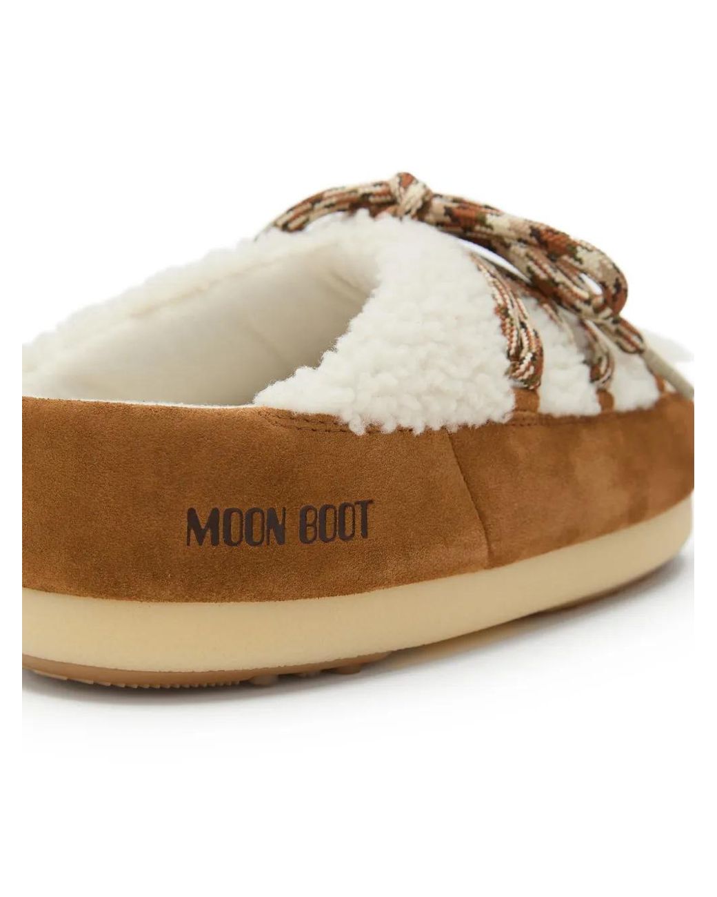 Moon Boot White Evx Mules Aus Shearling