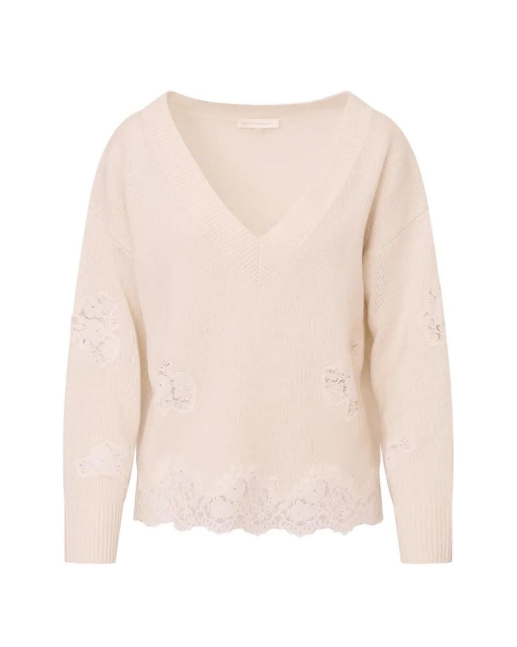 LoveShackFancy Natural Pull Ardena Bordé De Dentelle