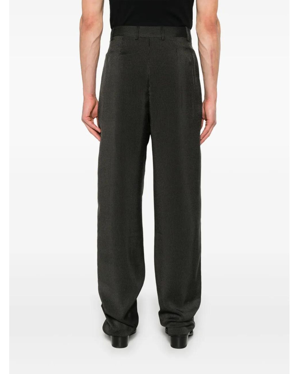 Saint Laurent Black Polka-Dot Trousers for men