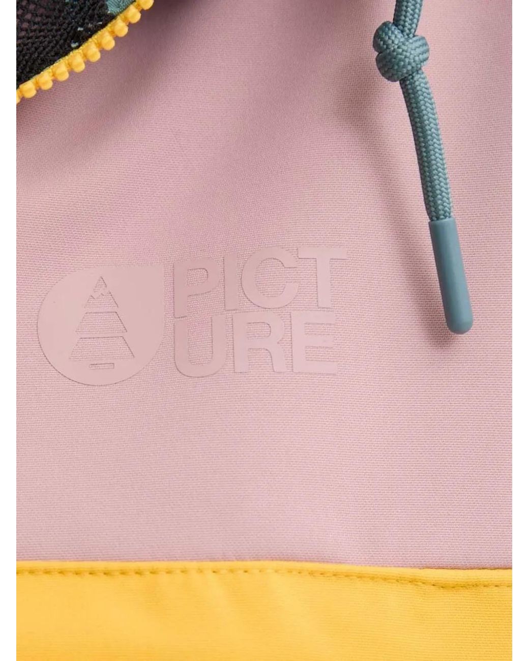 Picture Blue Colour-Block Hooded Coat
