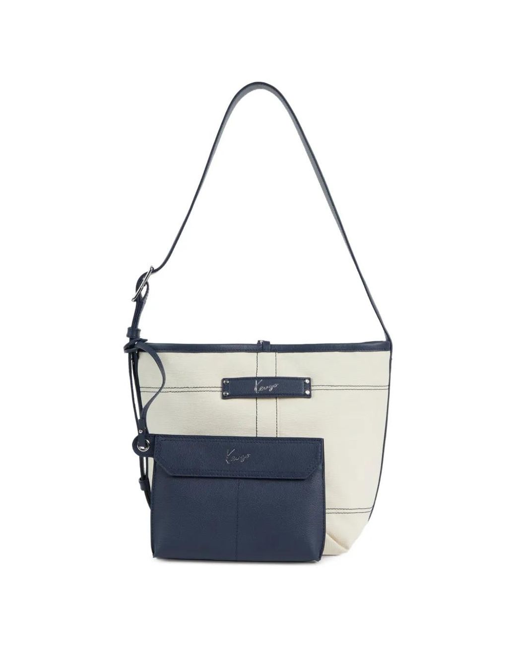 KENZO White Utility Reversible Messenger Bag for men