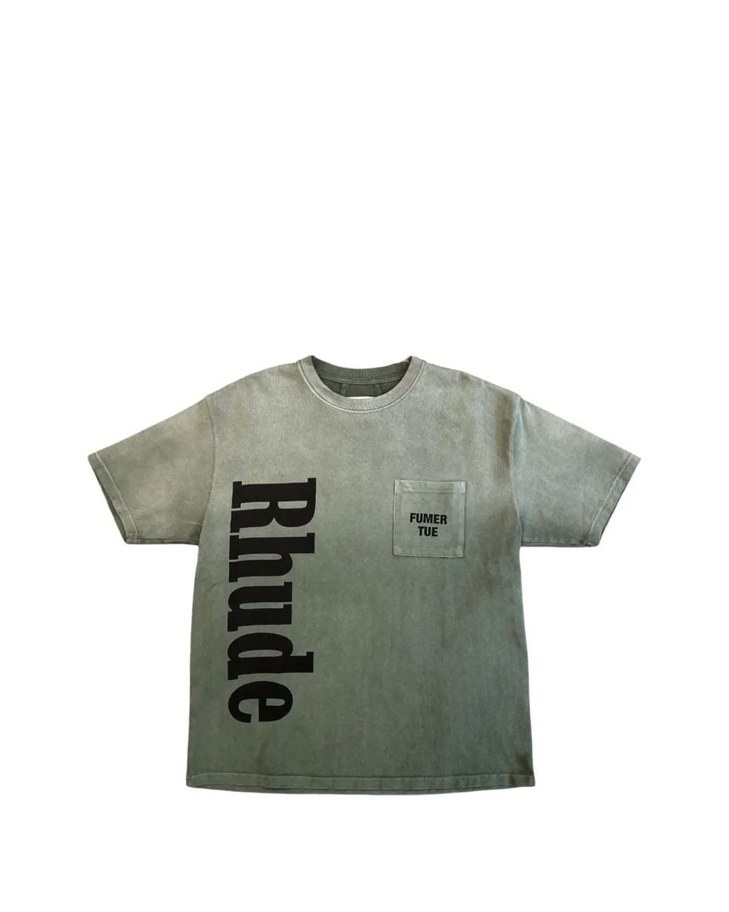 Rhude Green Logo Pocket T-Shirt for men