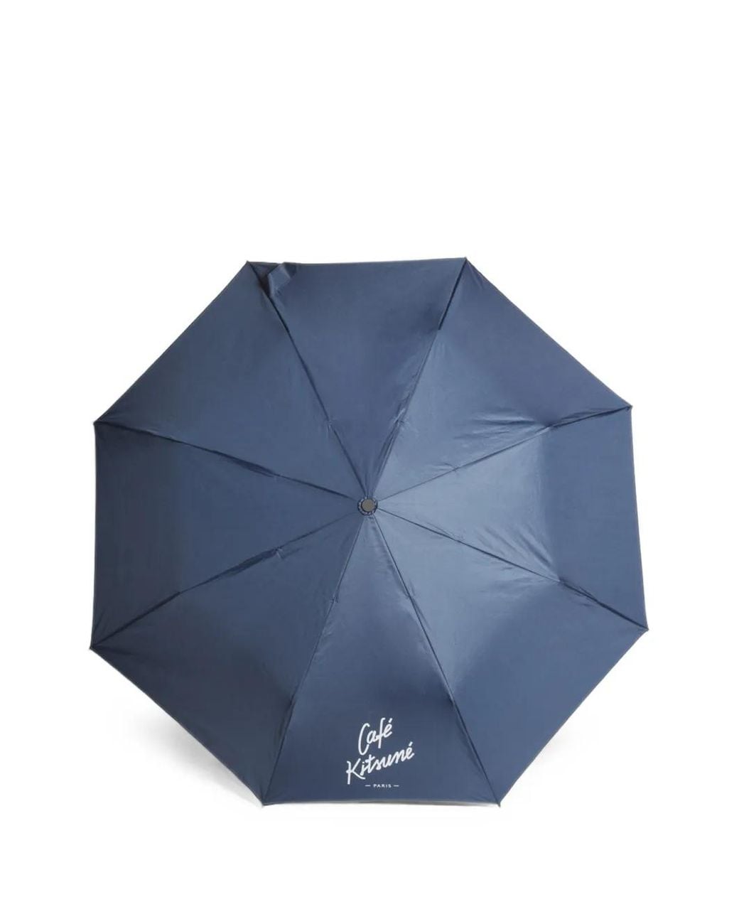 Café Kitsuné Blue Logo-Print Umbrella