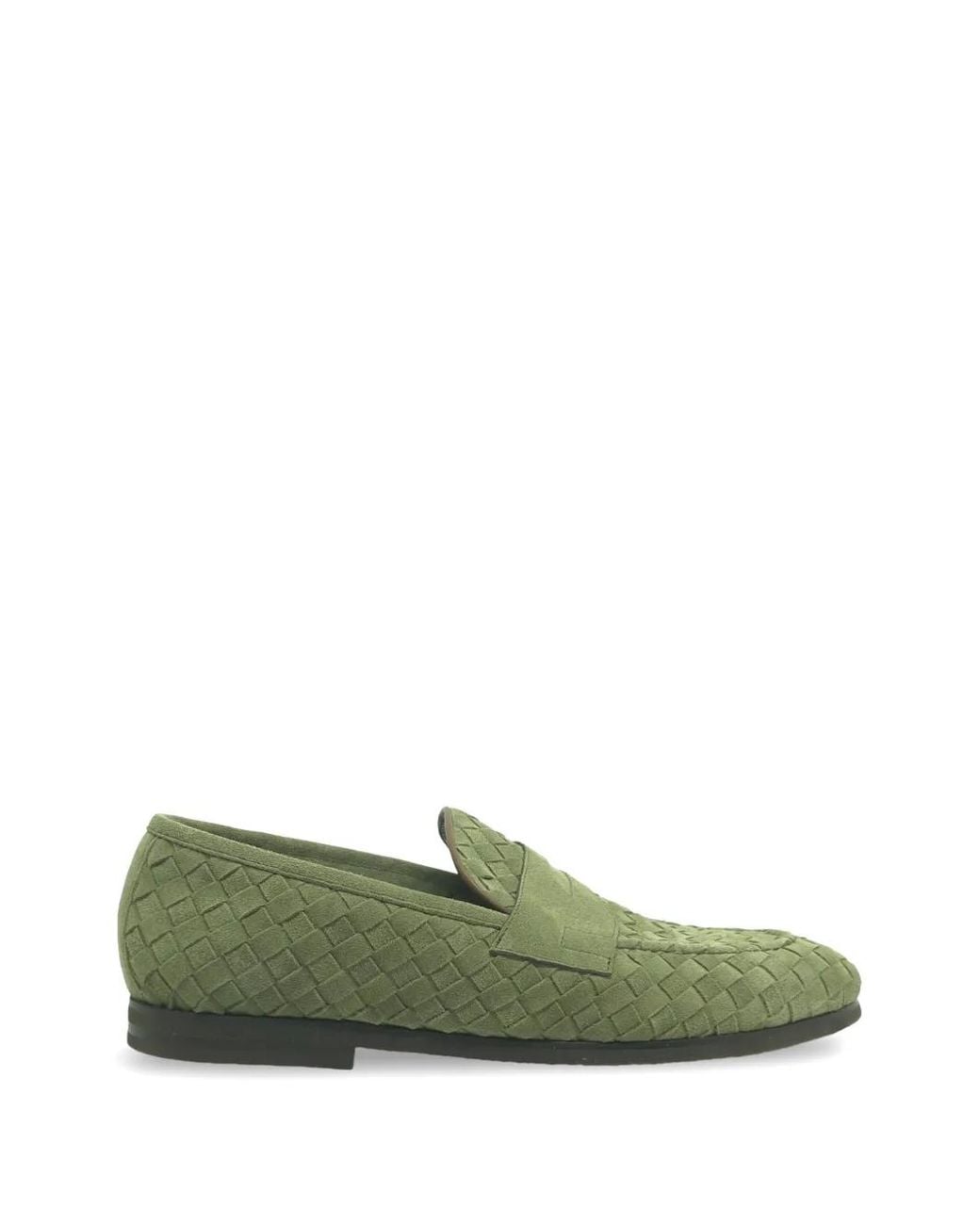 Neil Barrett Green Woven Penny Loafers for men