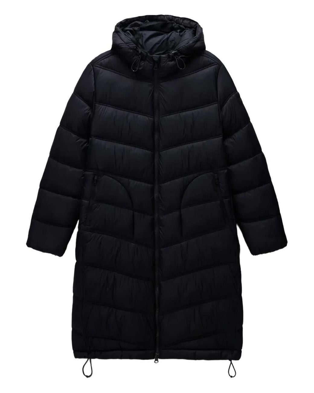 Napapijri Black Hooded Puffer Coat