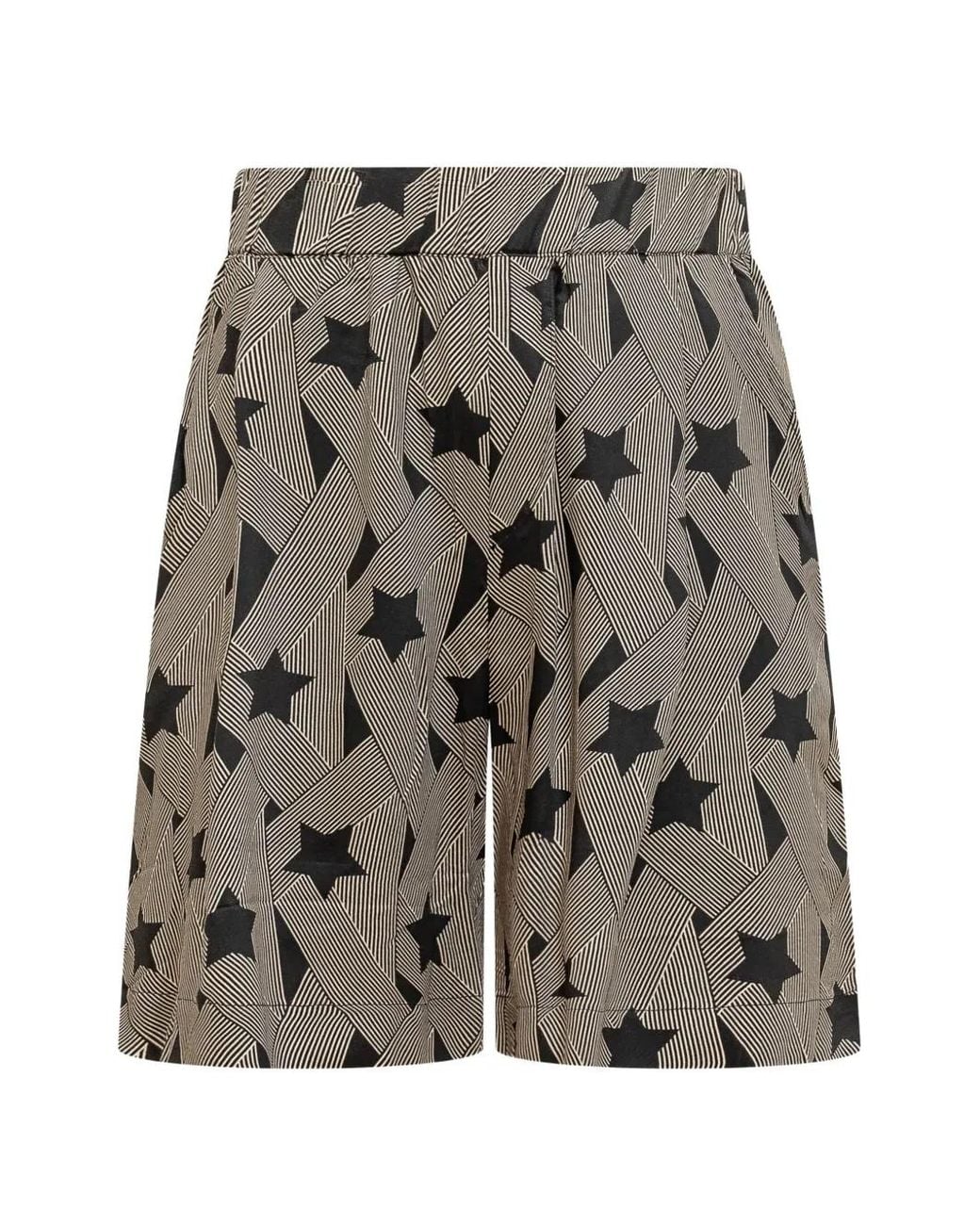 A PAPER KID Gray Star-Print Bermuda Shorts for men