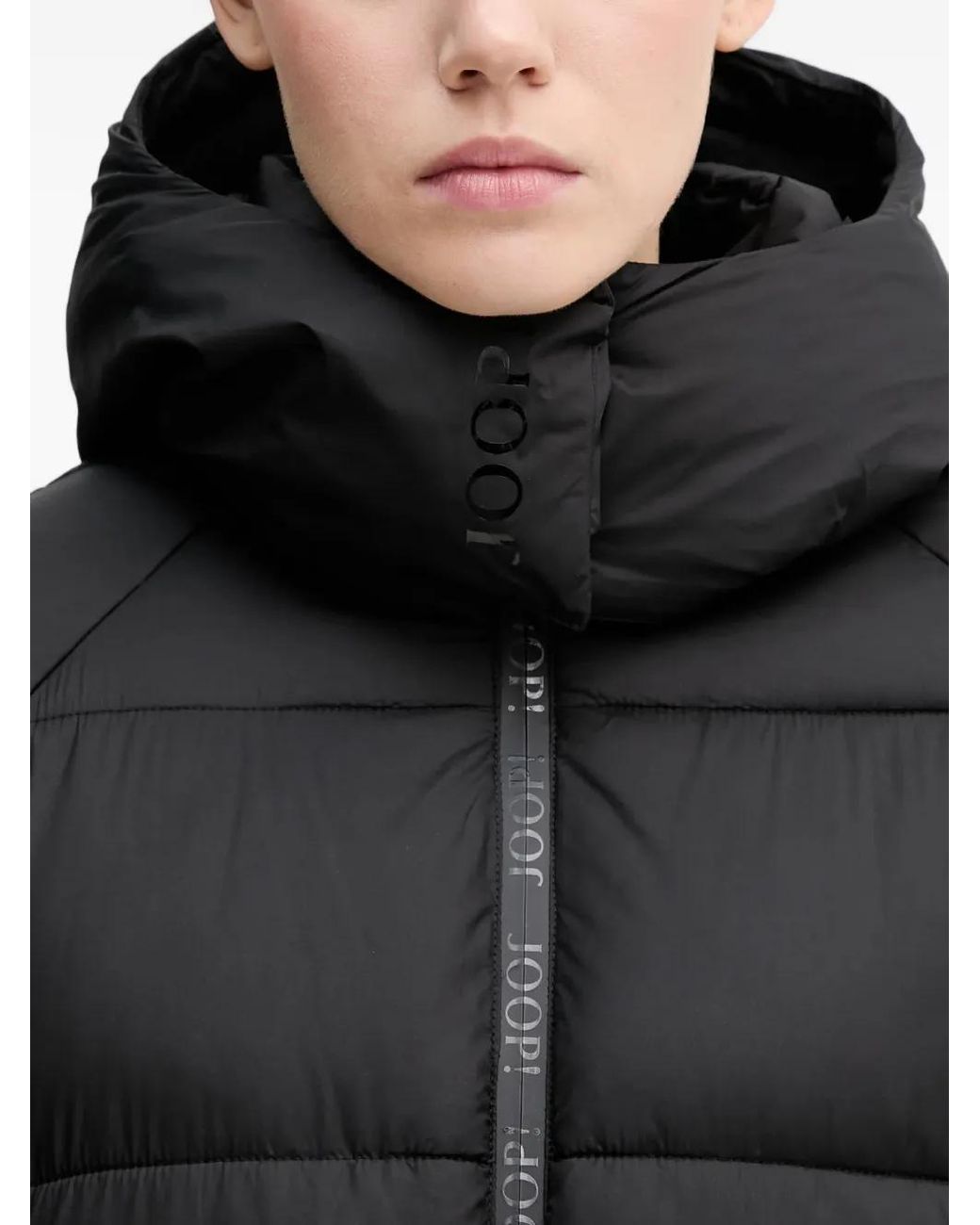 Joop! Black Hooded Padded Coat
