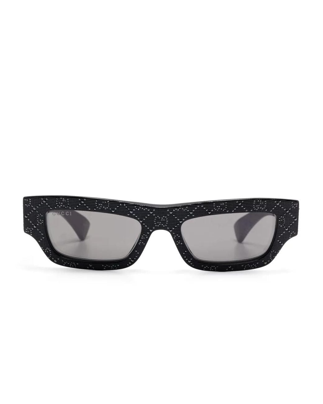 Gucci Black Rectangular-Frame Sunglasses for men