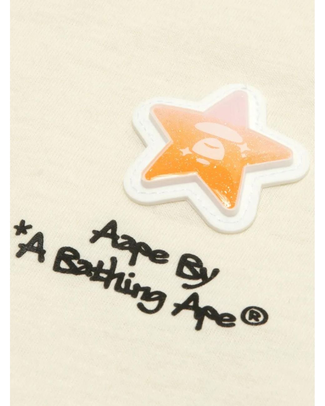 Aape By A Bathing Ape Natural Aape Star Moonface Graphic-Print T-Shirt