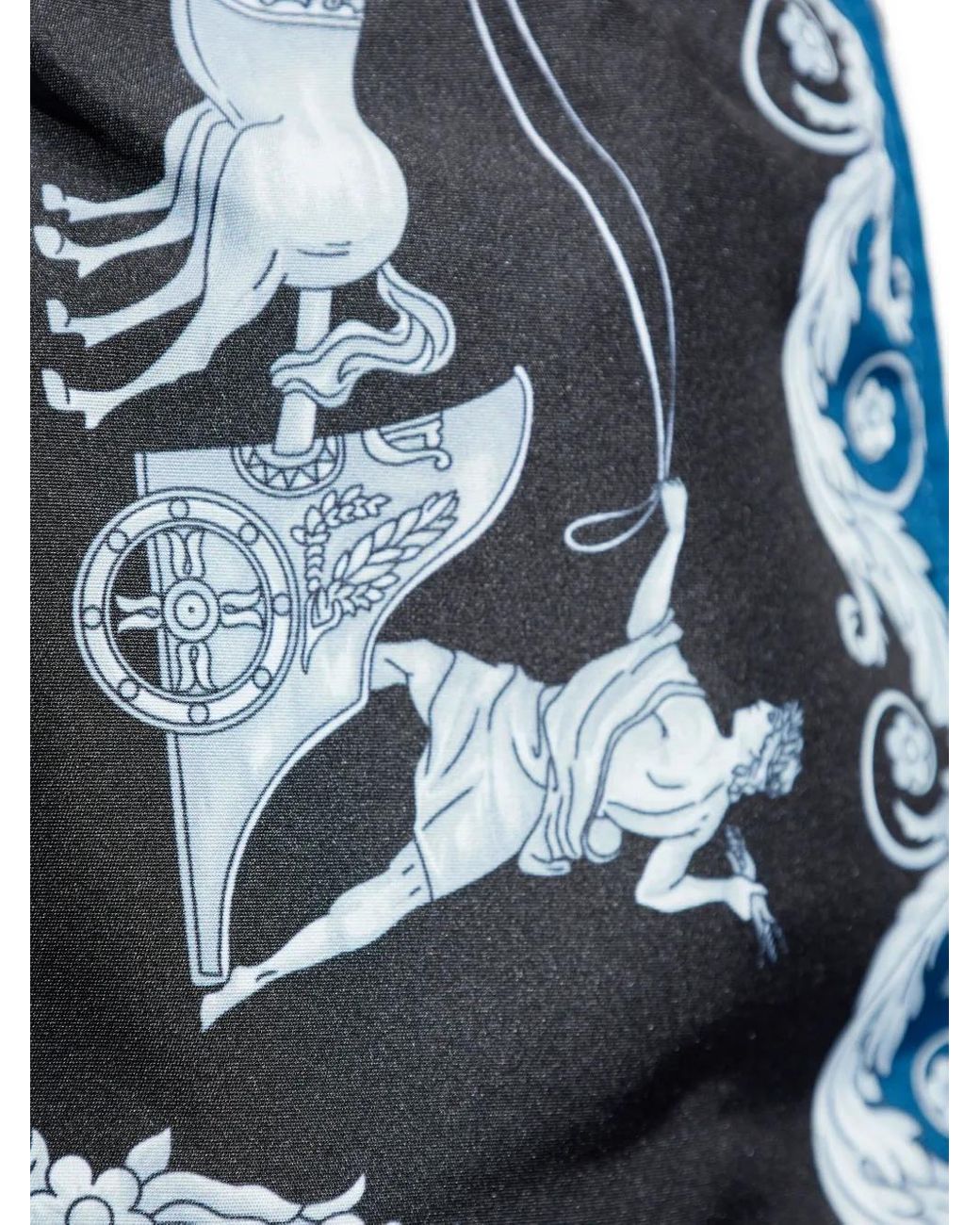 Versace Blue Printed Swim Shorts for men