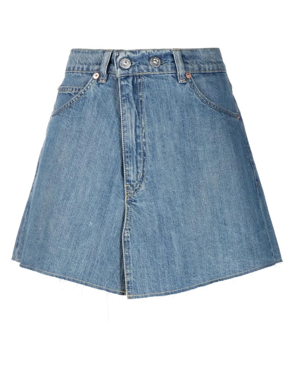 Our Legacy Blue Medium-Wash Denim Skirt