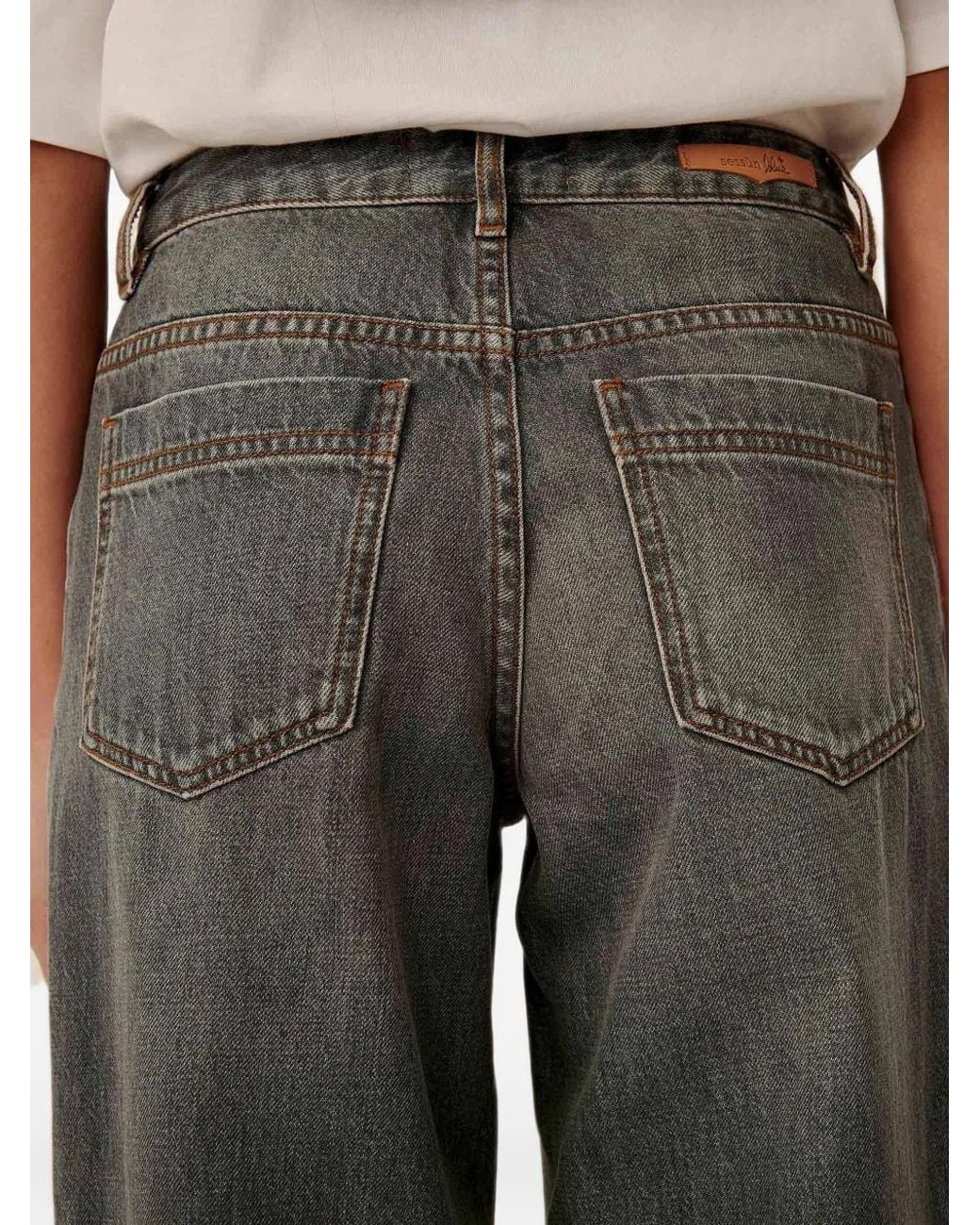 Sessun Gray Vega Straight-Leg Jeans