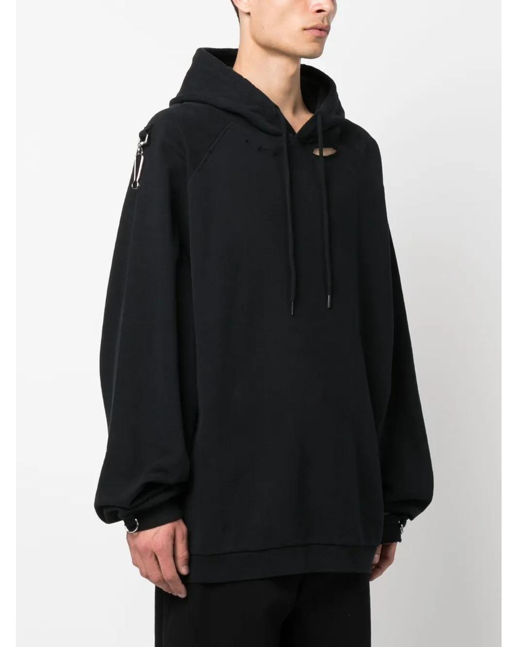 Sudadera Con Capucha Y Estampado Raf Simons de color Black