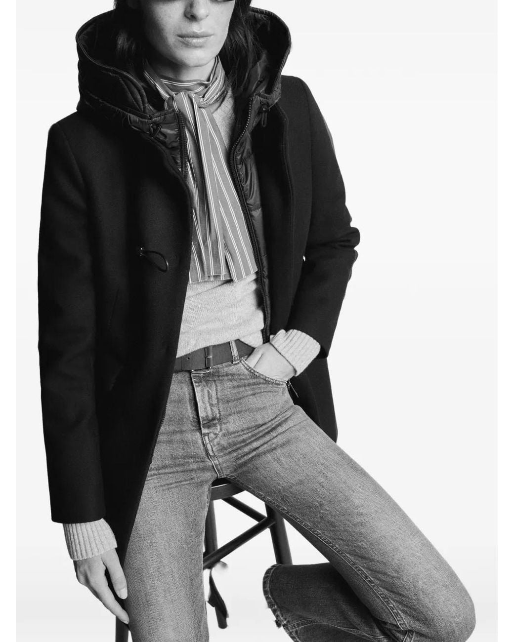 Fay Blue Toggle-Fastening Hooded Coat