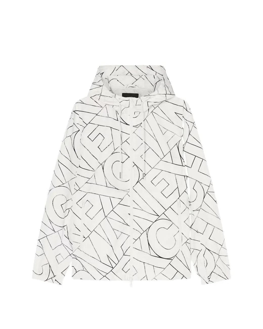 ARMANI EXCHANGE White Logo-Print Windbreaker for men