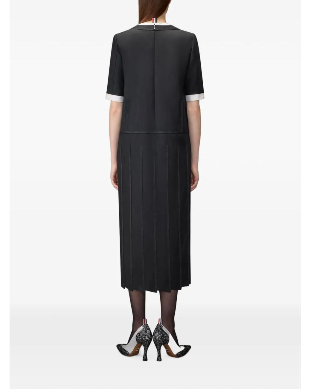 Thom Browne Black Super 120's Twill Trompe Dress