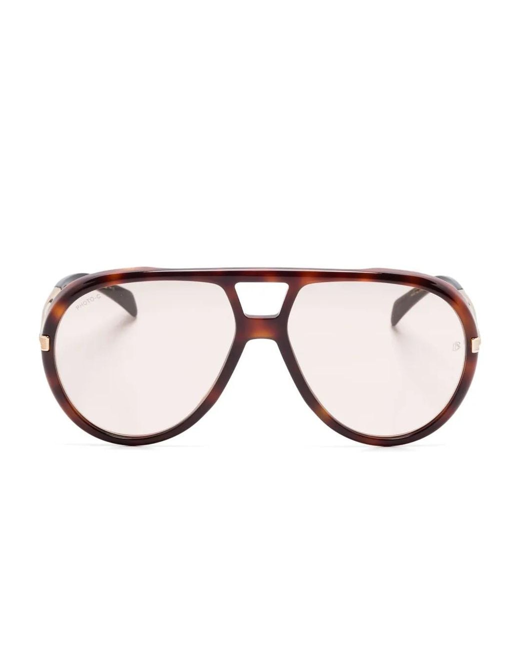 David Beckham Brown Pilot-Frame Sunglasses for men