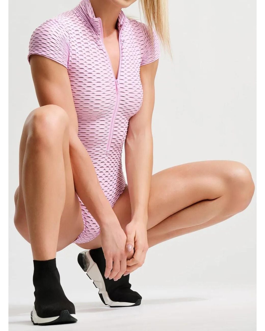 Tessitura Body Couture Pink 3D-Effect Bodysuit