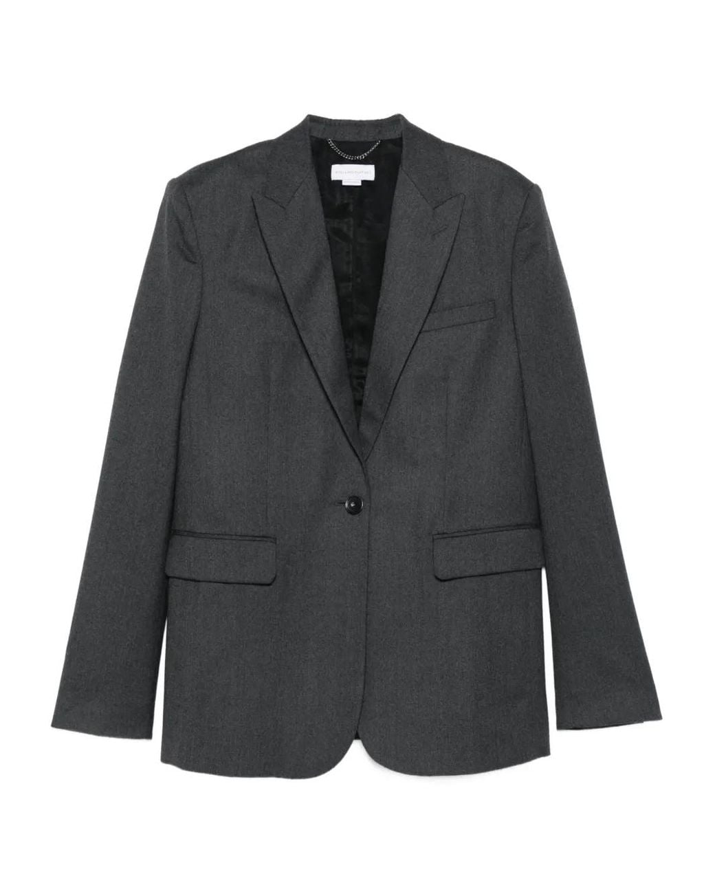Stella McCartney Gray Single-Breasted Blazer