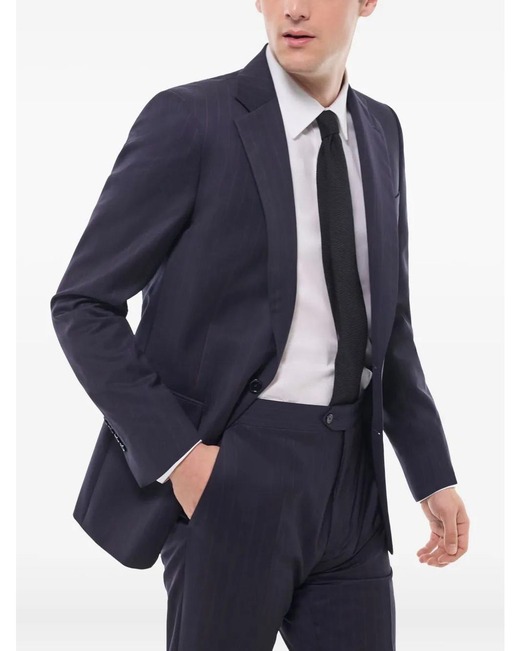 Fursac Blue Pinstripe Suit for men