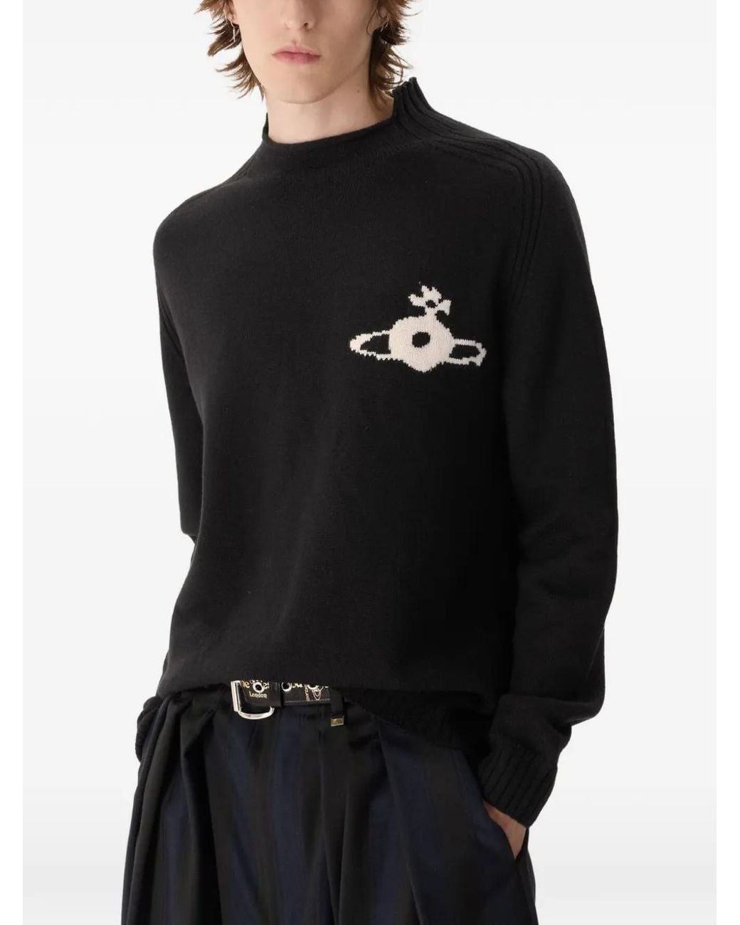 Vivienne Westwood Black Fisherman Jumper for men