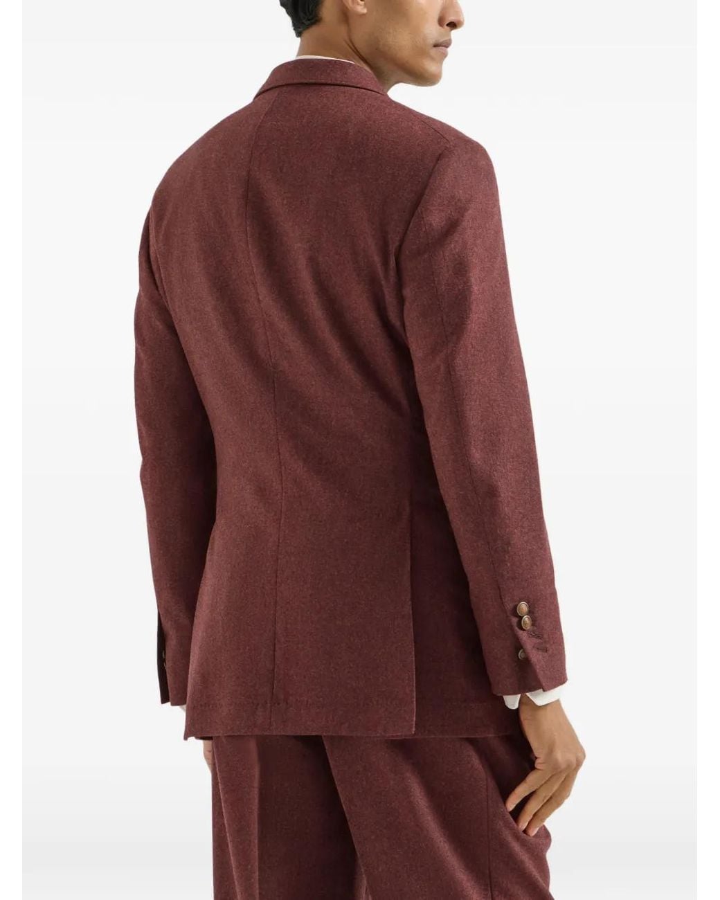 Brunello Cucinelli Purple Virgin Wool And Cashmere Flannel Cavallo Tailor Blazer for men