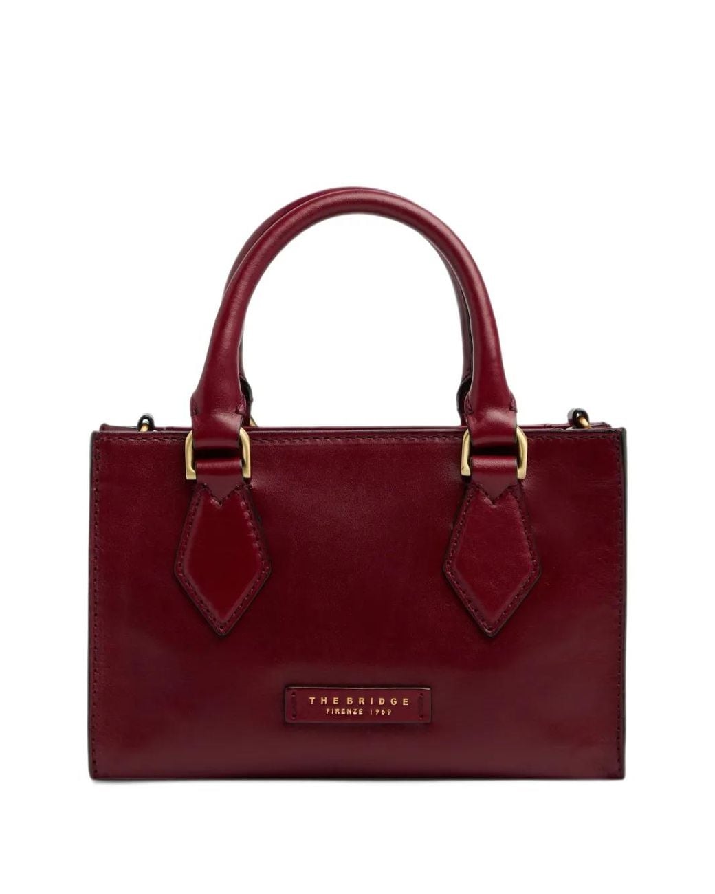 The Bridge Red Leather Tote Bag