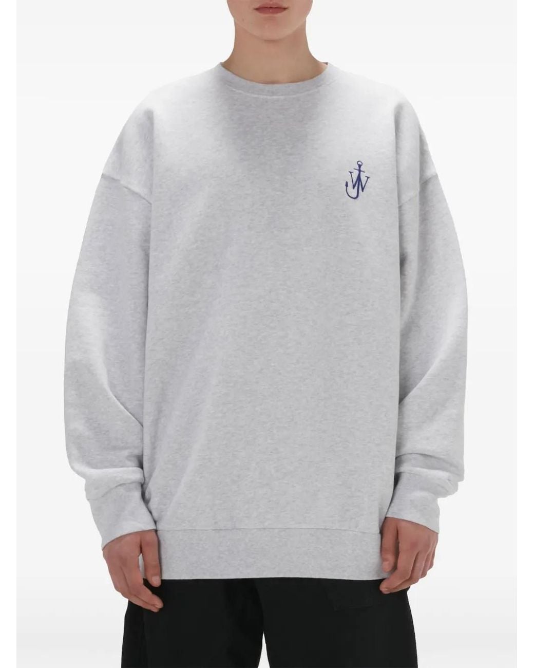 J.W. Anderson Gray Anchor-Logo Organic Cotton Sweatshirt for men
