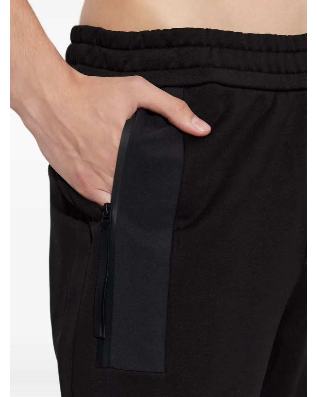 Moncler Black Logo-Print Track Pants for men