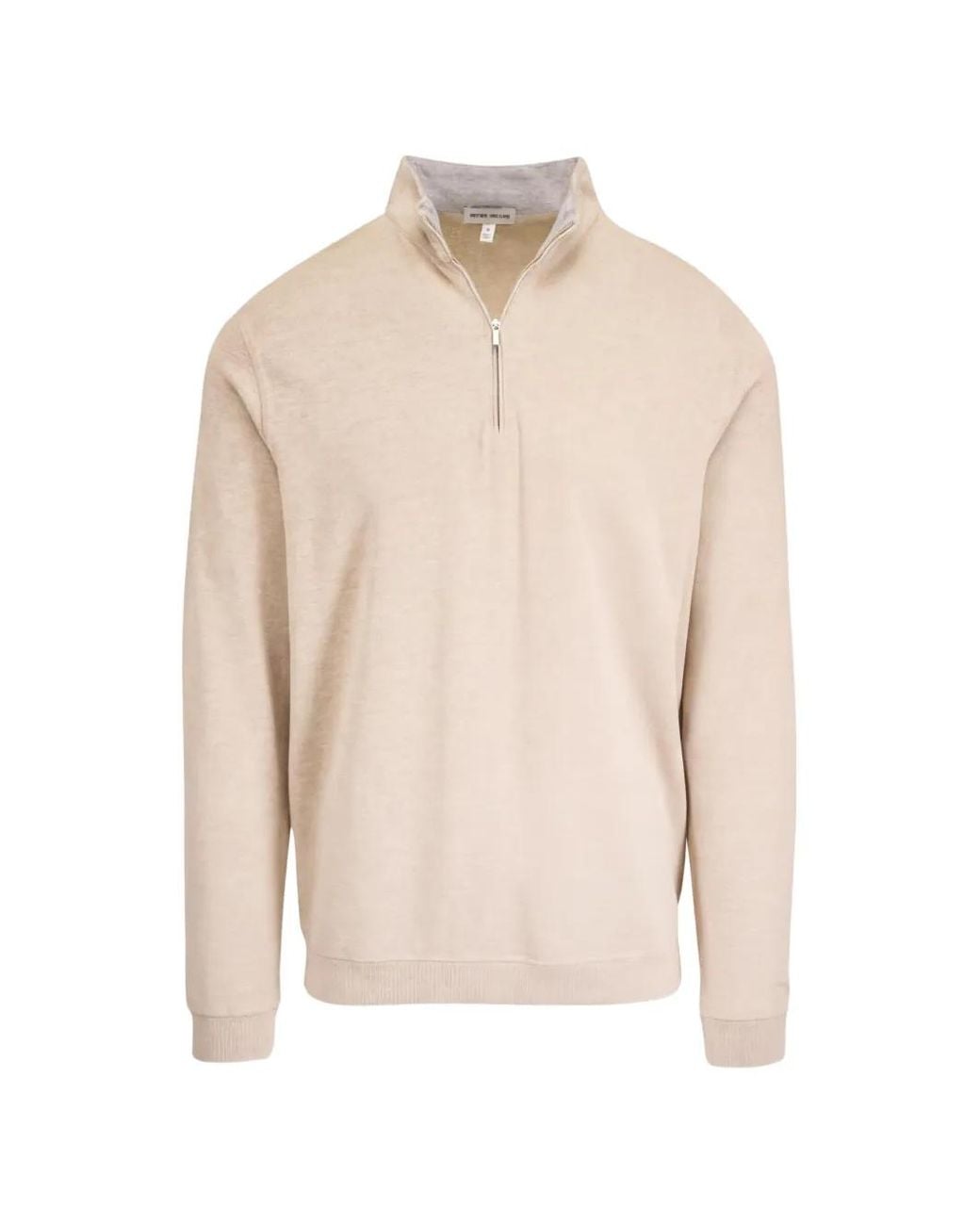 Peter Millar Natural Quarter-Zip Sweater for men