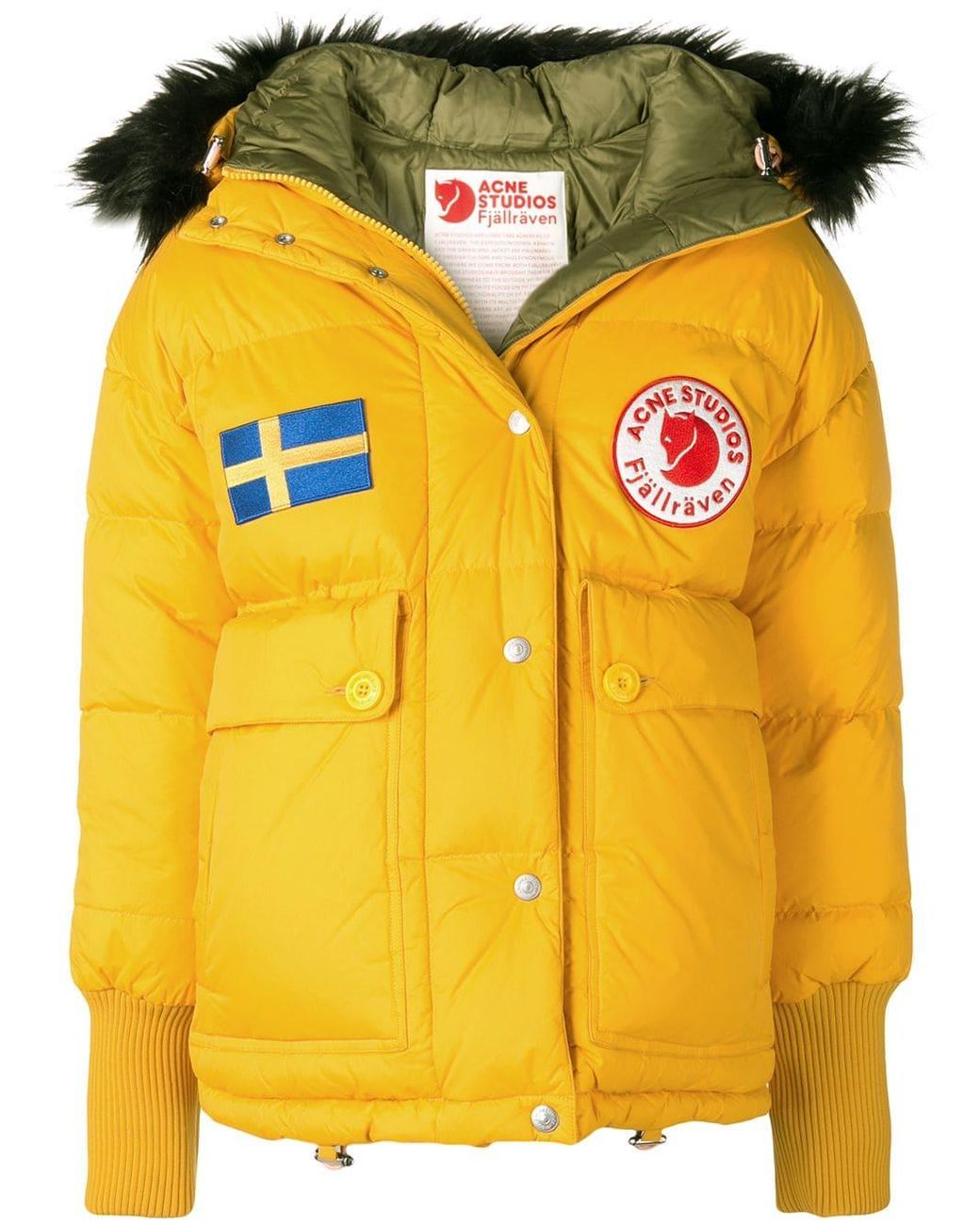 Acne Studios Fjällräven Reversible Down Jacket in Yellow | Lyst Canada