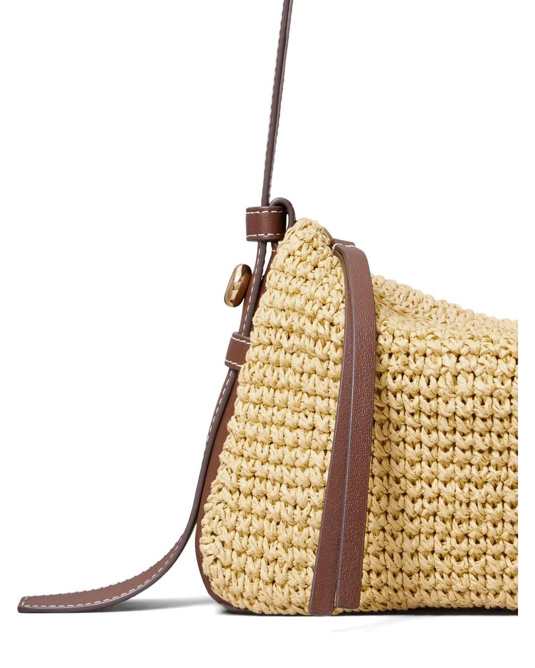 Tory Burch Metallic Small Romy Woven Shoulder Bag