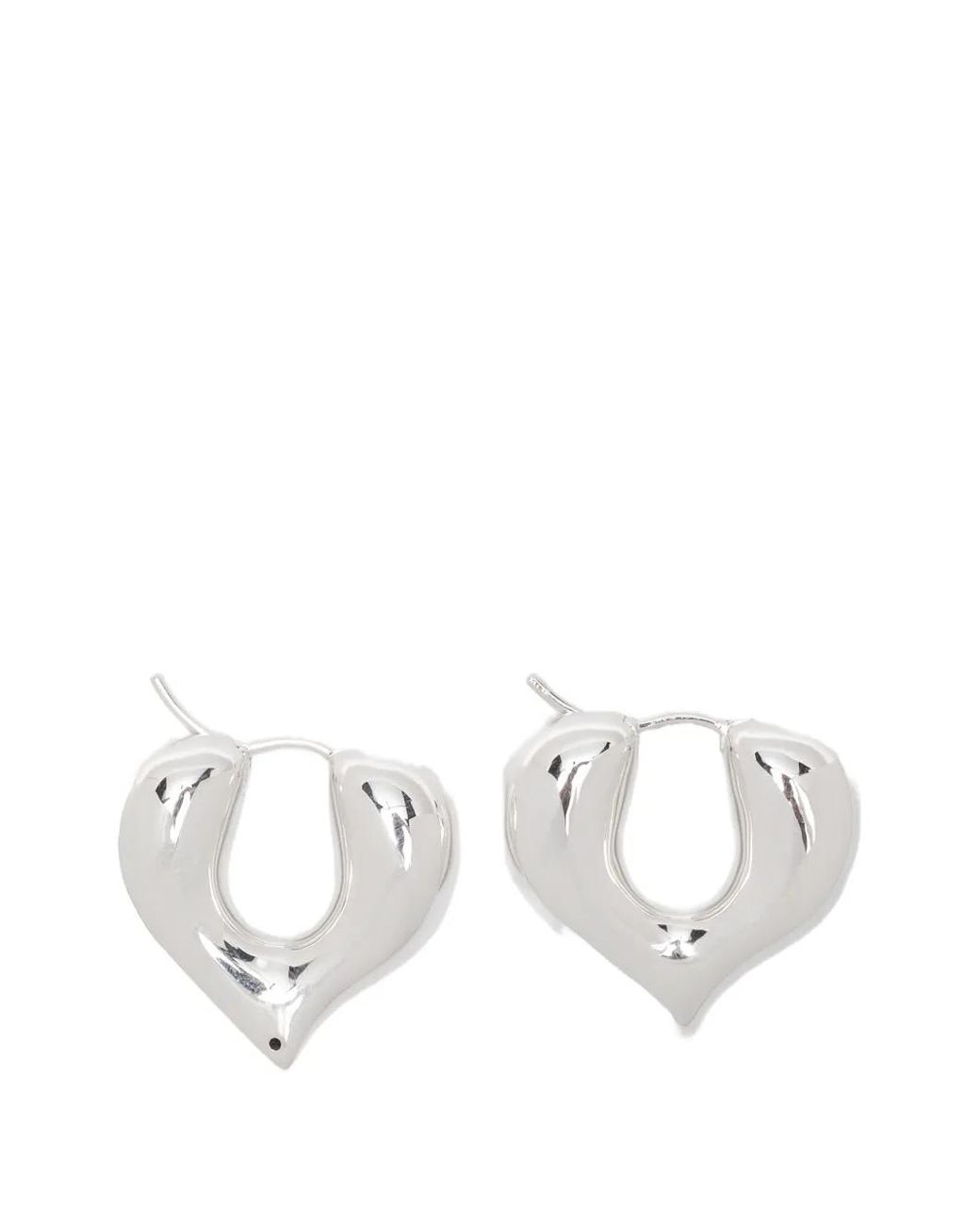 Missoma White Molten Heart Hoop Earrings