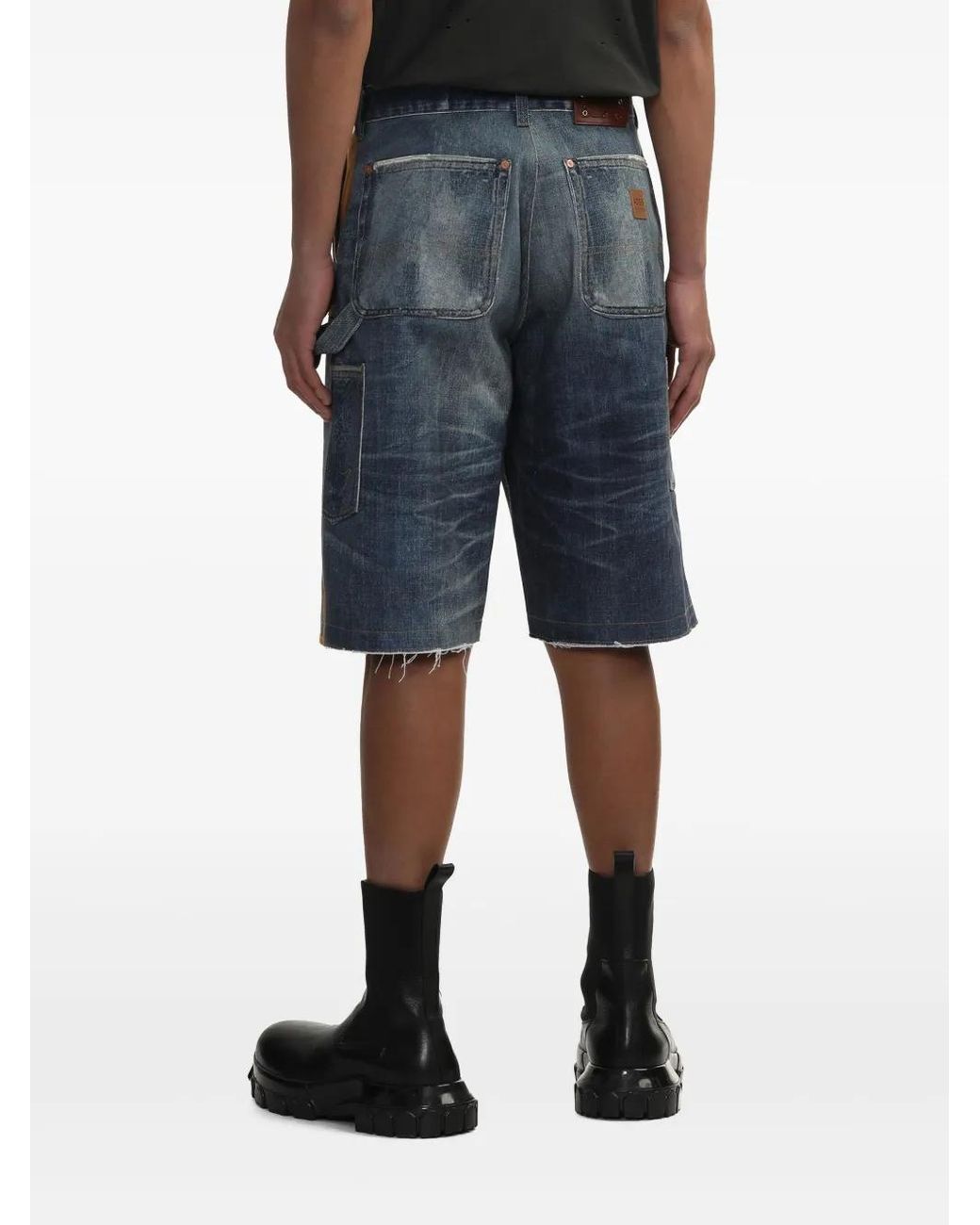 ANDERSSON BELL Blue Cotton Denim Shorts for men