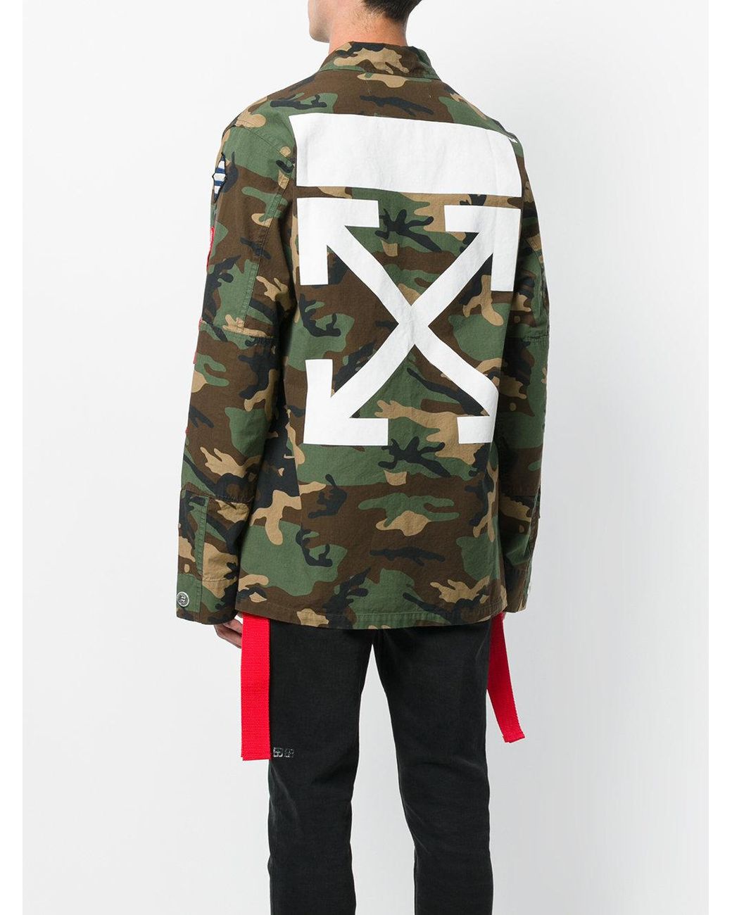 Off-White c/o Virgil Camouflage Patch Cargo Jacket in Men | Lyst