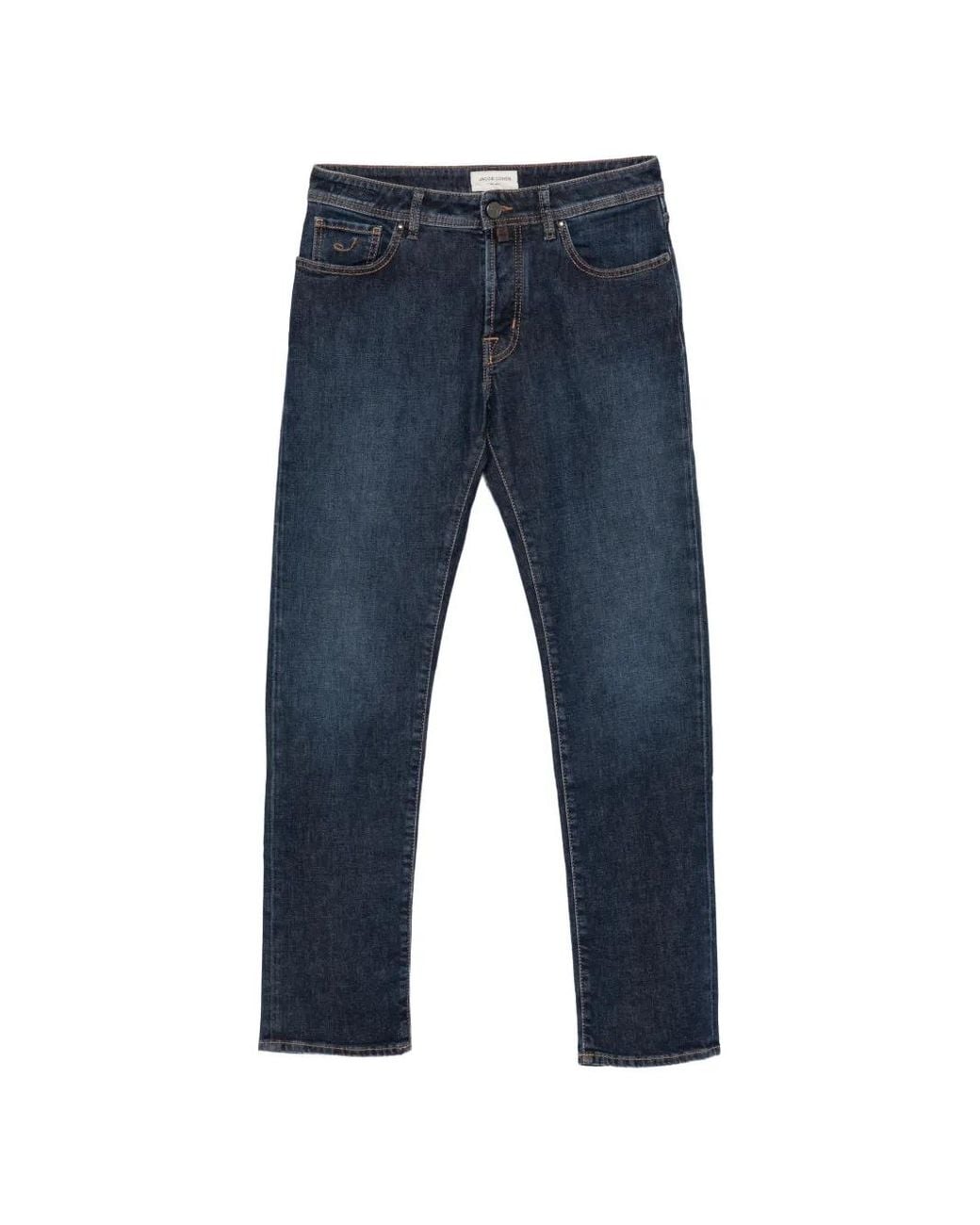 Jacob Cohen Blue Bard Slim-Fit Faded Jeans for men