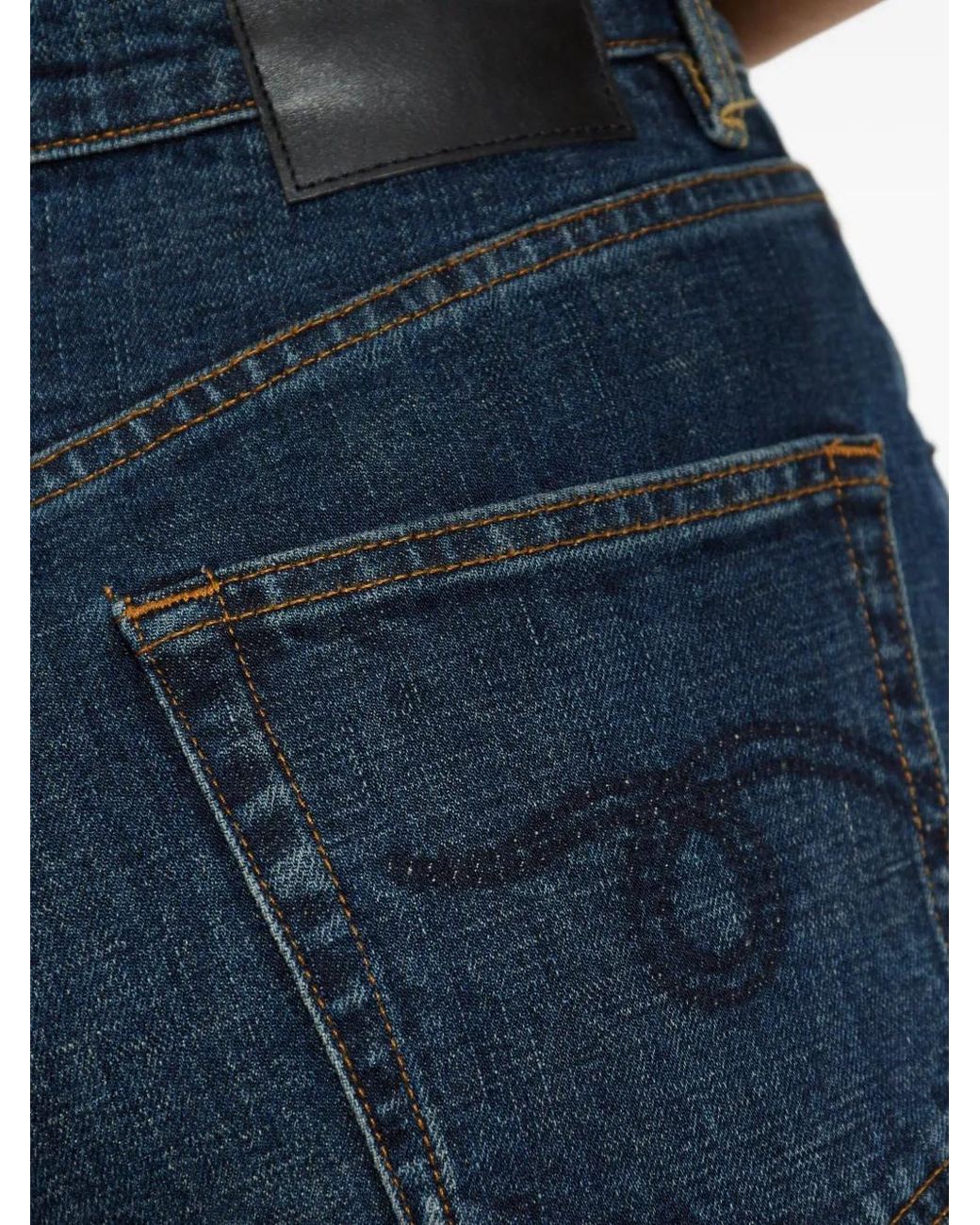 R13 Jeans Met Logopatch in het Blue