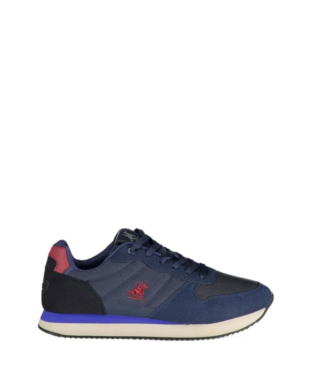 U.S. Grand Blue Logo-Embroidered Panelled Sneakers for men