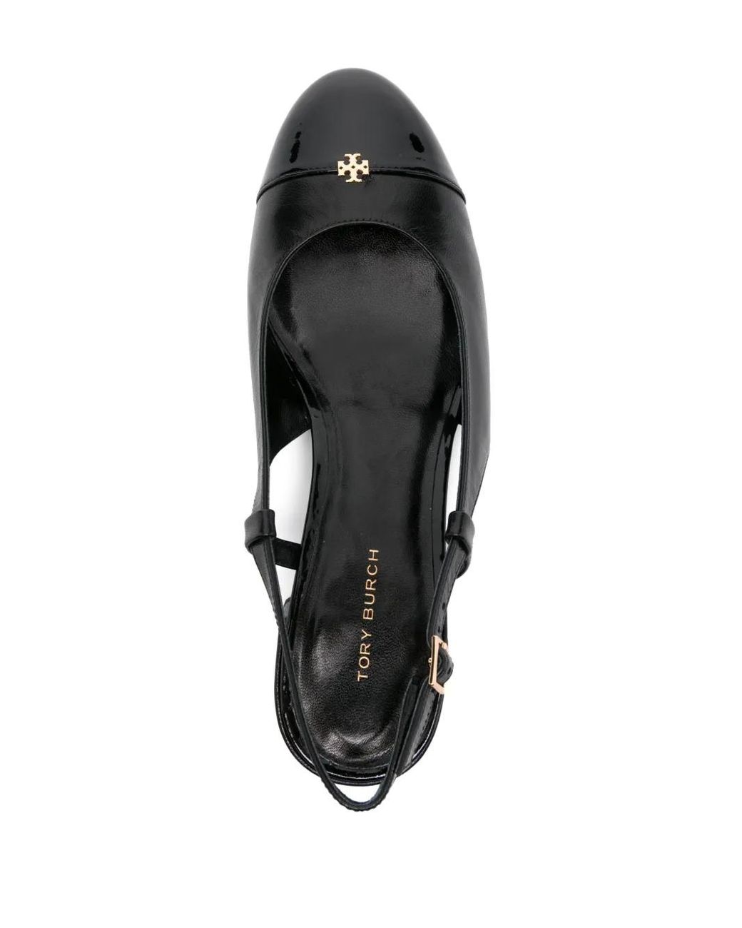Tory Burch Black Cap-Toe Slingback 45Mm (Perfect/Perfect) Shoes