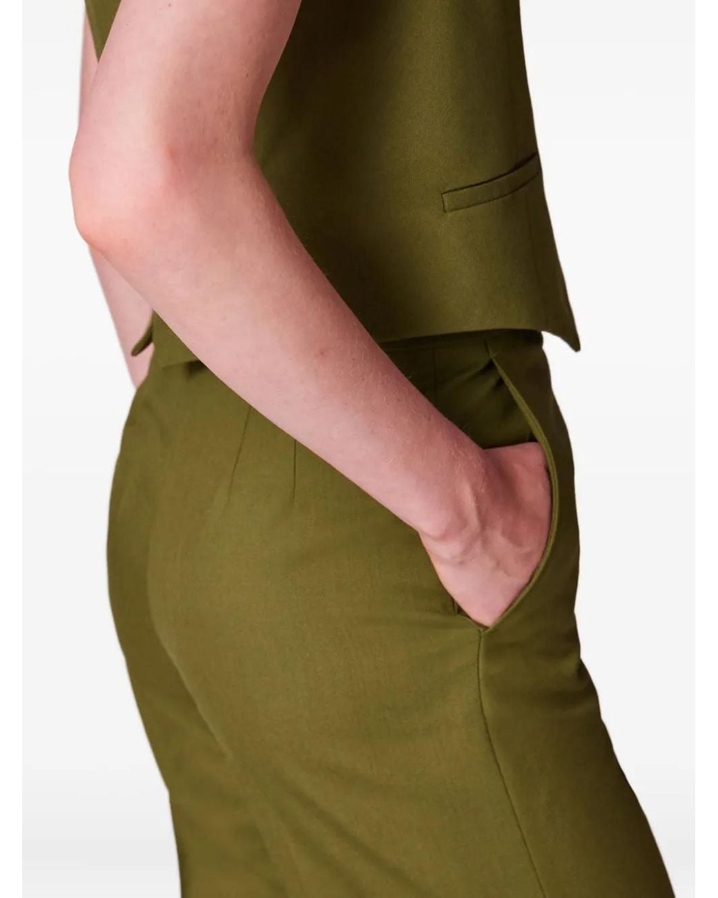 Paul Smith Green Pressed-Crease Trousers