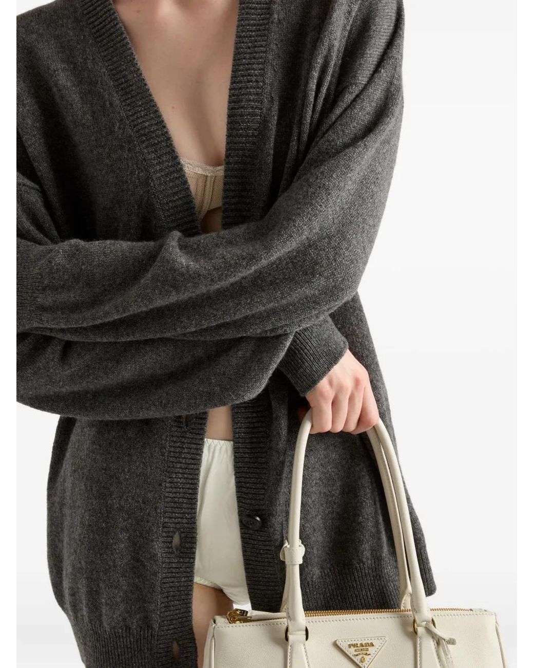 Prada Kasjmier Vest in het Gray
