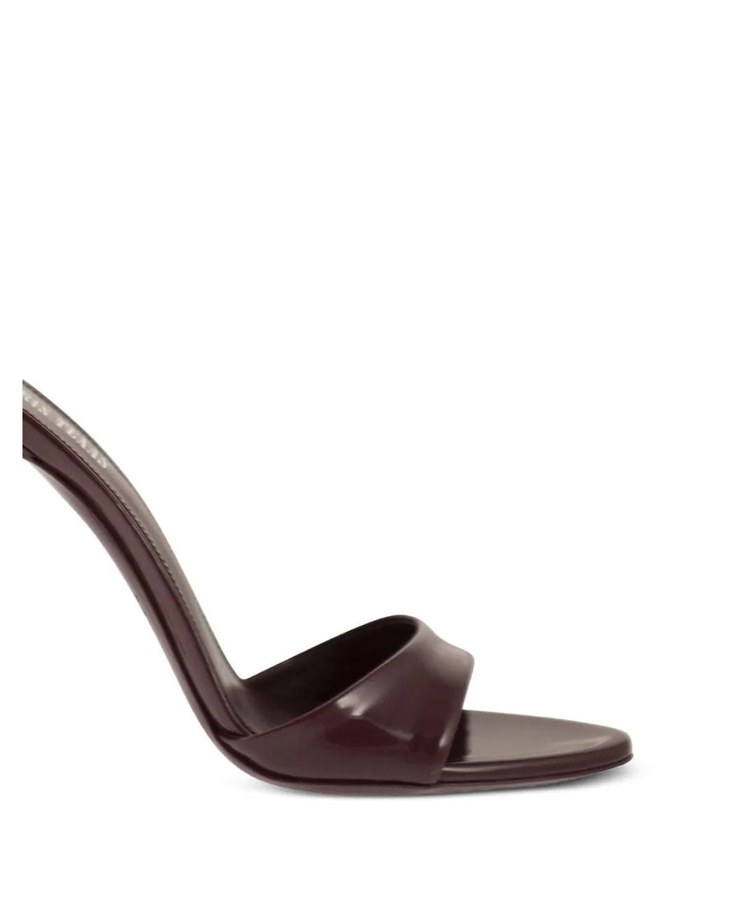 Paris Texas Brown Lidia Patent Leather Mules